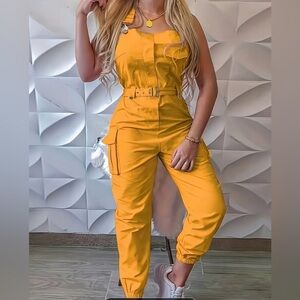 Bright yellow coveralls